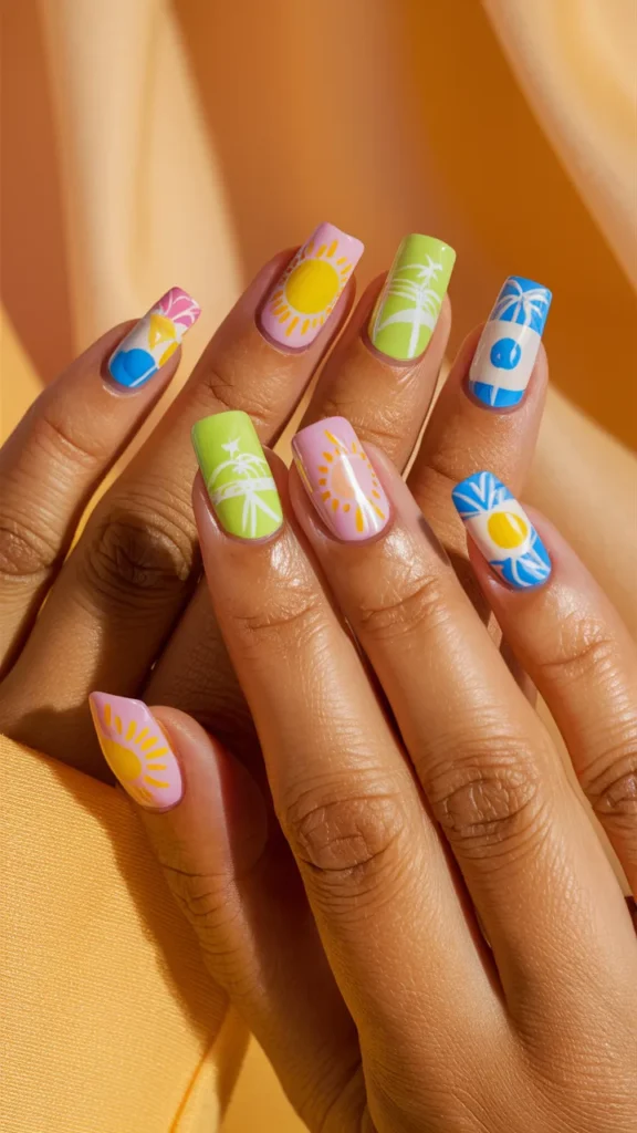 summer-holiday-theme-nail-extensions