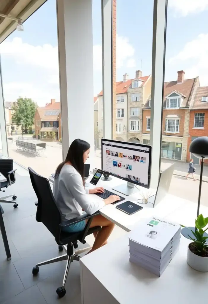 Web design staff working in Shrewsbury Office-4